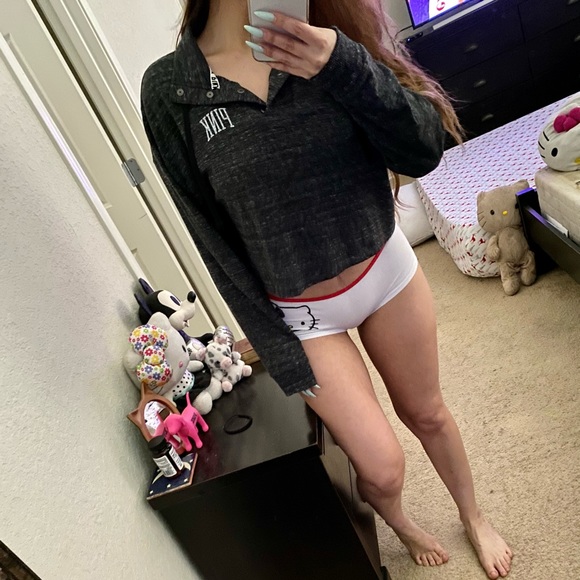 Vs Pink Crop Collar Top - Picture 7 of 7